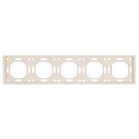 Рамка STEKKER, PFR00-5005-08 5-местная, серия Эмили, кашемир, soft touch