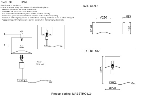 Настольные лампы Crystal Lux MAESTRO LG1 CHROME фото 2 Настольные лампы Crystal Lux MAESTRO LG1 CHROME фото 2