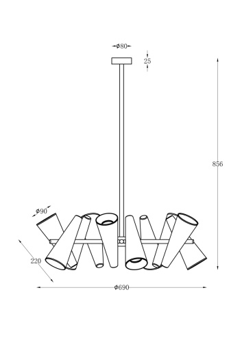 Подвесной светильник Maytoni MOD095PL-10W фото 6