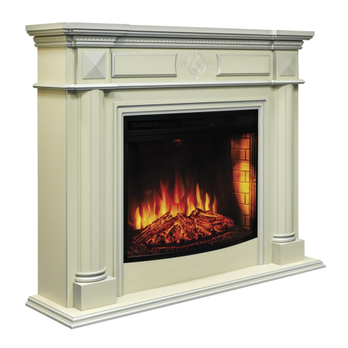 Каминокомплект WAGNER/ВАГНЕР Айс кашемир с серебряной патиной с очагом Электроочаг FIRESPACE/ФАЕРСПЕЙС 33 фото 2