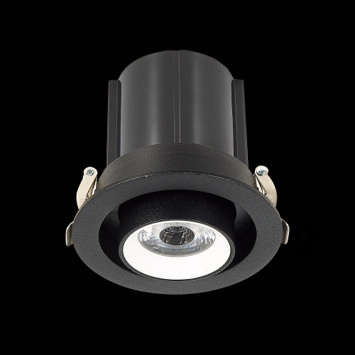 ST702.438.12 Св-к встр. Черный LED 1*12W 3000K 900Lm Ra80 24° IP20 D90xH92 180-240V Встраиваемые светильники фото 4