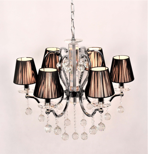 Хрустальная подвесная люстра Lumina Deco Bellisica LDP 8033-6 BK фото 3