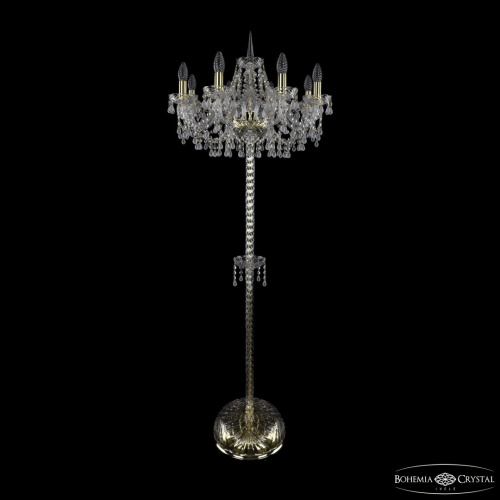 Торшер с хрустальными подвесками 1410T2/8/195-160 G V0300 Bohemia Ivele Crystal (Богемия Ивеле Кристалл)