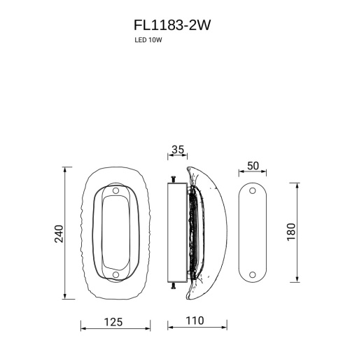 Бра Nobilta FL1183-2W фото 2