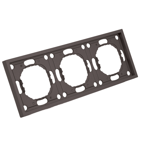 Рамка STEKKER, PFR00-5003-09 3-местная, серия Эмили, антрацит, soft touch фото 3