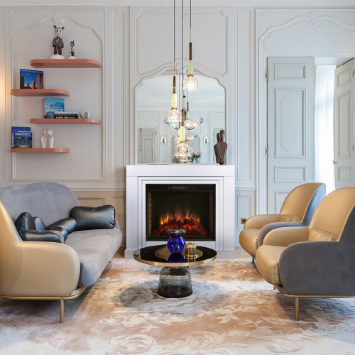 Каминокомплект STANLEY/НЕО Белый с очагом Электроочаг EPSILON 26 фото 3