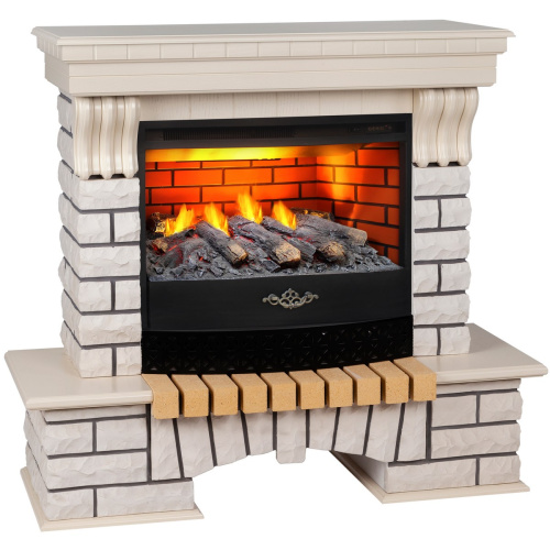 Электрокамин RealFlame Country WT с очагом 3D Firestar 25,5 фото 2