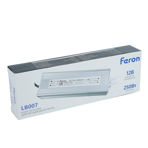 Трансформатор электронный для светодиодной ленты 250W 12V IP67 (драйвер), LB007 FERON фото 7