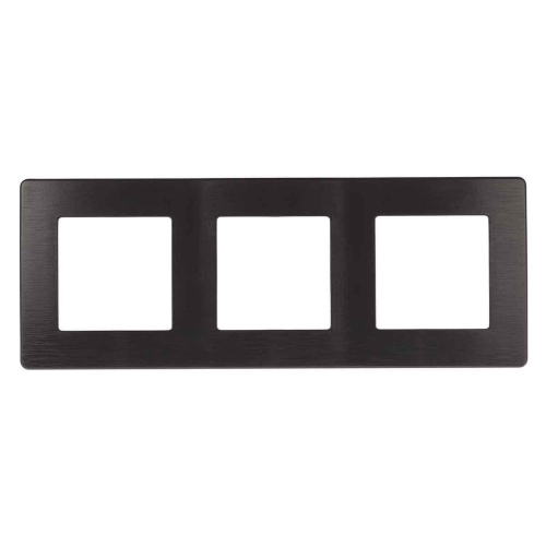 Рамка 3-постовая ЭРА 12 сатин антрацит 12-5103-05 Б0052523 Рамка 3-постовая ЭРА 12 сатин антрацит 12-5103-05 Б0052523
