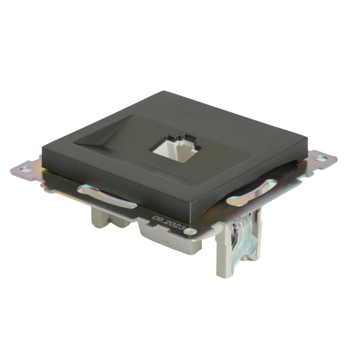 Розетка компьютерная 1-местная RJ-45 (механизм), серия Катрин, графит, GLS00-7107-06 фото 8