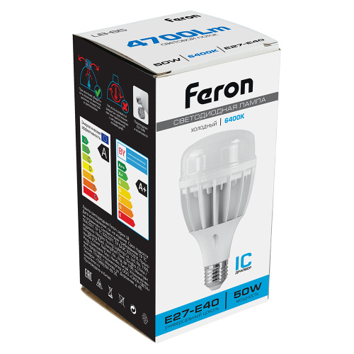 Лампа светодиодная Feron LB-65 E27-E40 50W 175-265V 6400K фото 6