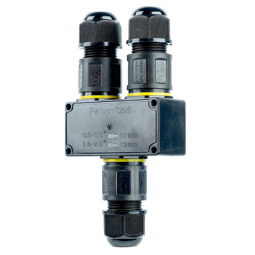 Соединитель-коннектор для проводов Y 3-контактный LD555 STEKKER, водонепрониц. пружинный контакт фото 2