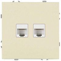 Розетка ЭРА Galaxy 15-3108-02 информационная двойная 2XRJ45 IP20 слоновая кость Б0070758