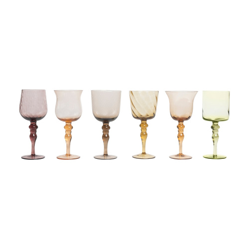 Набор бокалов Nuance Amber/Pink H20 cm set of 6