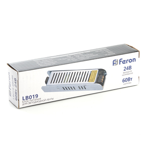 Трансформатор электронный для светодиодной ленты 60W 24V (драйвер), LB019 фото 2