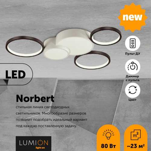 Потолочный светодиодный светильник Lumion Ledio Norbert 5253/80CL фото 3 Потолочный светодиодный светильник Lumion Ledio Norbert 5253/80CL фото 3