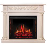 Каминокомплект ATTICA/СИЦИЛИЯ Айвори с очагом Электроочаг EPSILON 26
