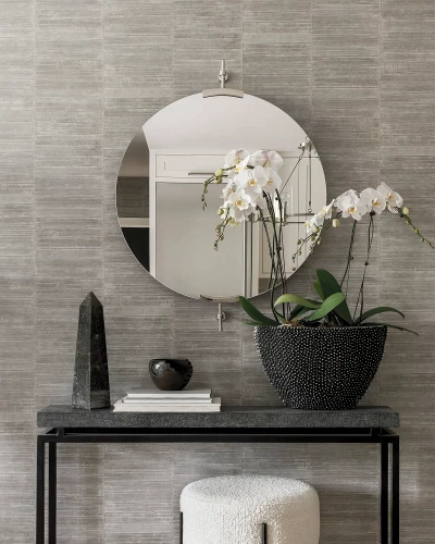 Серебряное настенное зеркало "Олеан" Серебряное настенное зеркало "Олеан"