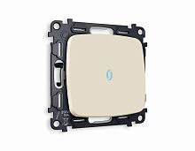 Комплект механизма 1-кл выключателя AMBRELLA VOLT с подсветкой 10000K OMEGA Бежевый матовый QUANT (OP3220, VM101, G17B) MO322020