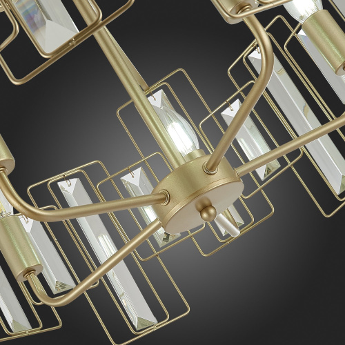 SLE103403-05 Светильник подвесной Шампань/Прозрачный E14 5*40W GIANO фото 5