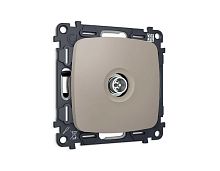 Комплект механизма TV розетки оконечной экранированной 5-1000MHz 3dB Ambrella Volt OMEGA Серо-бежевый матовый QUANT (OP3730, VM199) MO373005