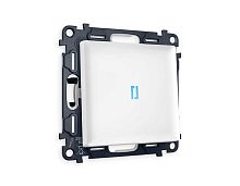 Комплект механизма 1-кл проходного выключателя AMBRELLA VOLT с подсветкой 10000K ALFA Белый матовый QUANT (AP1220, VM105, G29B) MA122040