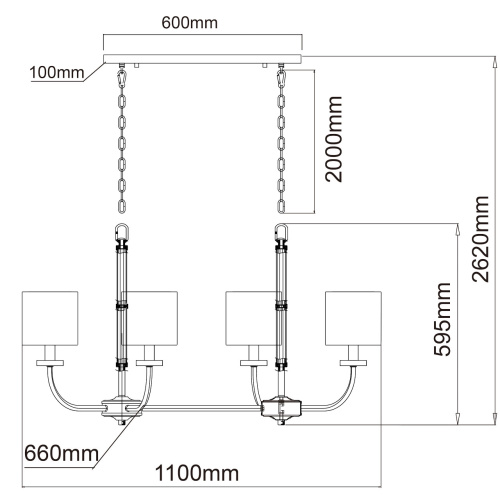 Люстра подвесная Chiaro Palermo 386017108 фото 2