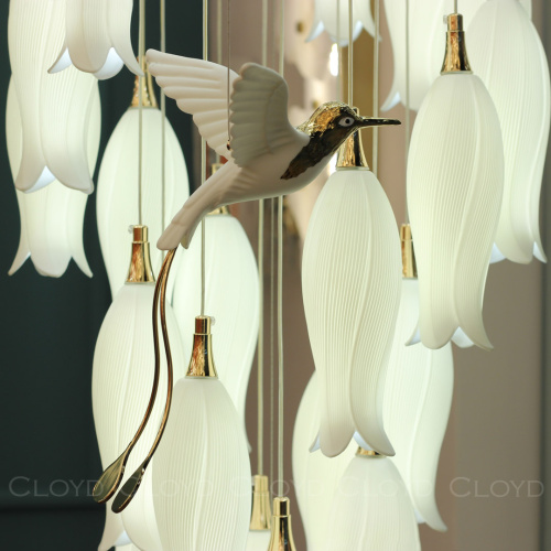 Люстра Cloyd ARGANA C60 / выс. 293 см - керамика - E14 - белый (арт.11240) фото 3