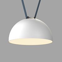 DK5563-WH+BK Cветильник для трека-ремня Belty, серия Flow со светодиодом, D300*H171мм, 48V DC, 28W, RA90, 120°, 3000K, IP20, белый с черным, алюминий