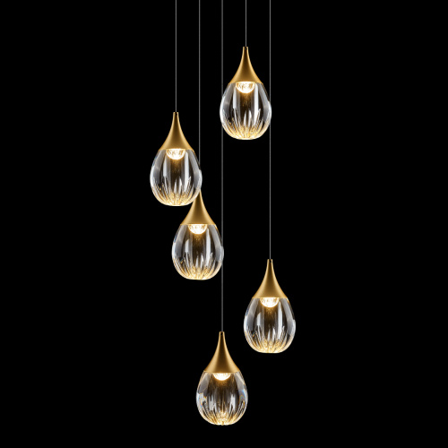 Подвесной светильник MD24001004-5A gold/clear фото 2