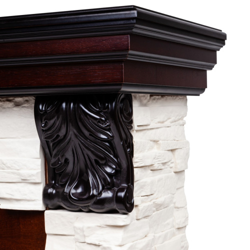 Электрокамин RealFlame Dublin Lux AO античный дуб с очагом Fobos Lux Black фото 4