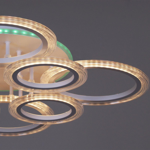 Потолочная светодиодная люстра Reluce 09812-3.3-4+4A WH (RGB) фото 8