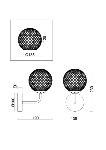 Настенный светильник (бра) Freya FR8016WL-01BBS фото 2