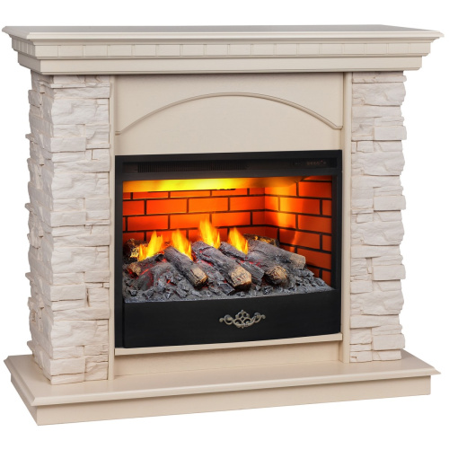 Электрокамин RealFlame Elford WT белый дуб с очагом 3D Firestar 25,5 фото 2