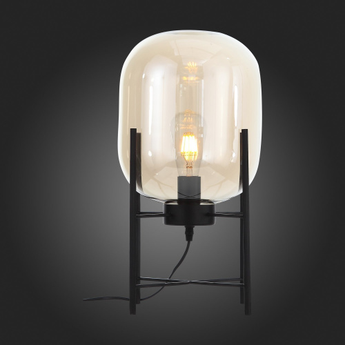 SL1050.505.01 Прикроватная лампа ST-Luce Черный/Коньячный E27 1*40W (из 2-х коробок) BURASCA фото 6