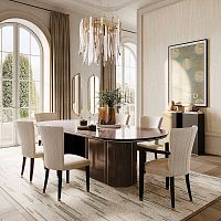 Люстра Cloyd SULAWESI C8 / Ø61 см - латунь - черн. стекло (арт.10399)