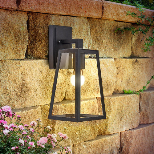 Уличный настенный светильник Germes D IP33 GL 1015D чёрный фото 2