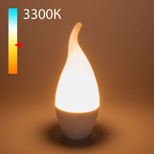 Светодиодная лампа "Свеча на ветру" CA37 6W 3300K E14 BLE1434