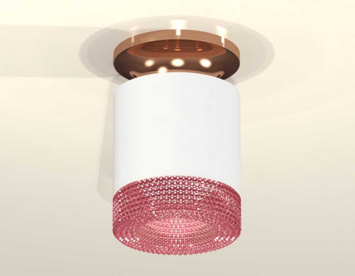 Комплект накладного светильника Ambrella light Techno Spot XS7401143 SWH/PPG/PI белый песок/золото розовое полированное/розовый (N7930, C7401, N7193) фото 3