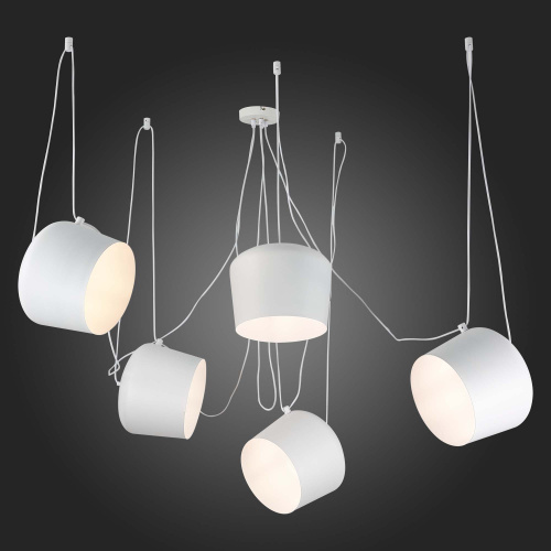 SLE120653-05 Светильник подвесной Белый/Белый E27 5*40W TRIESTE фото 5