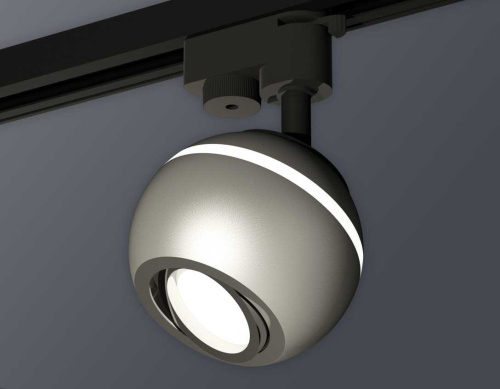 Комплект трекового светильника Ambrella light Track System XT1103002 SSL/PSL серебро песок/серебро полированное (A2521, C1103, N7003) фото 2