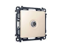 Комплект механизма TV розетки оконечной AMBRELLA VOLT ALFA Бежевый матовый 50-870 MHz 1dB QUANT (AP3330, VM202) MA333010