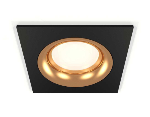 Комплект встраиваемого светильника Ambrella light Techno Spot XC7632005 SBK/PYG черный песок/золото желтое полированное (C7632, N7014)