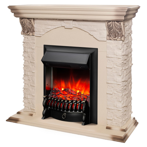 Электрокамин RealFlame Dublin Lux WT с очагом Fobos Lux Black фото 2