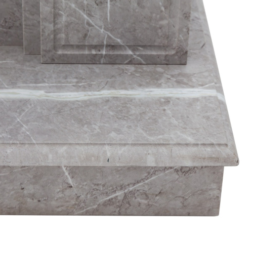 Каминокомплект ANDREA/АЛЬФА Мрамор серый с очагом Электроочаг EUGENE/ЮДЖИН фото 4