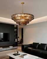 Люстра Cloyd NAMASTE C16 / Ø90 см - латунь - дымчат. стекло (арт.11689)