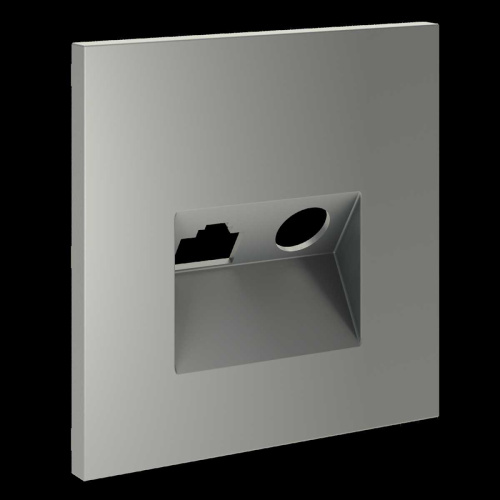 Накладка для розетки TV+RJ45 кат. 6, S70 (сталь) Voltum VLS002705 фото 2 Накладка для розетки TV+RJ45 кат. 6, S70 (сталь) Voltum VLS002705 фото 2