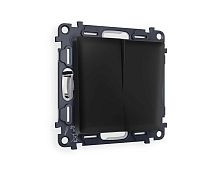 Комплект механизма 2-кл проходного выключателя AMBRELLA VOLT ALFA Черный матовый QUANT (AP8030, VM120) MA803020