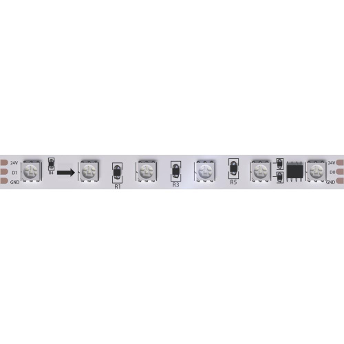 Светодиодная лента 24V 14,4W/m RGB 5м Arte Lamp SPI A2406010-05-RGB