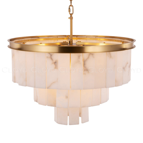 Люстра Cloyd HERCULANUM-B C9 / Ø60 см - алебастр - латунь (арт.11140) фото 3